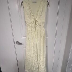 Abercrombie & Fitch Cream Midi Dress